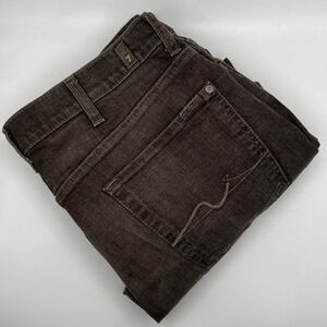 7 For All Mankind Slimmy Jeans Mens 38x30 Brown Excellent Slim Fit Stretch Denim